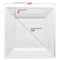 Smarty Had A Party 9.5" White with Silver Square Edge Rim Plastic Dinner Plates (120 Plates), 120PK 519S-CASE - alternate 6