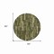 Homeroots 8' Olive Green And Dark Olive Green Round Striped Washable Indoor Outdoor Area Rug 608960 - alternate 6