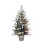 Santas Forest Snowy Spruce Potted Tree w/Light, 4 ft H, G40 Bulb, Multi/Clear Light 33905 - alternate 2