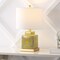 Jonathan Y Catherine 22" Modern Transitional Ceramic/Metal Square Ginger Jar LED Table Lamp, Yellow/White JYL3044C - alternate 5