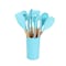 Megachef Light Teal Silicone and Wood Cooking Utensils, Set of 12 MGSP-560 - alternate 2