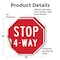 Signmission Stop 4-way, 4 inch X 4 inch, Vinyl Decal, 2PK OC-D-2PACK-4-8 - alternate 3