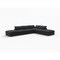Homeroots Black Linen Blend Modular L Shaped Six Piece Corner Sectional 714577 - alternate 6