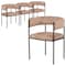 Leisuremod Cyril Collection Modern Chair in Light Brown Velvet, 4PK CDC22LBR4 - alternate 1