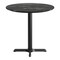 Flash Furniture Commercial 31.25" Black Faux Marble HPL Tabletop with Black Table Height X Base ST-RD31-BKMAR-T2222-GG - alternate 5