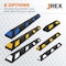 Jrex Safety 48 in Rubber Parking Block Curb Stop, Yellow Reflective Strip, 10PK PBSY-JR-4-10PK - alternate 2