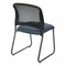 Office Star Products ProGrid Titanium & Black Visitors Chair, Sled Base, Dillon Blue 86725R-R105 - alternate 4