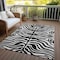 Homeroots 3' X 5' Black And Ivory Animal Print Washable Indoor Outdoor Area Rug 600588 - alternate 7