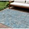 Homeroots 10' X 14' Denim Blue And Gray Abstract Washable Indoor Outdoor Area Rug 632124 - alternate 1