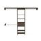 Homeroots 98" Dark Brown Wood And Metal Closet System 478421 - alternate 1