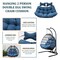 Leisuremod 2-Person Hanging Egg Chair Cushion, Weather-Resistant, Headrest & Zippered Cover ES52C-NBU - alternate 4