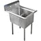 Amgood Stainless Steel Utility Sink. Bowl 24 in. x 18 in. x 14 in. No Faucet SINK S1C-182414-NF-Z - alternate 1