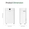 Edendirect 34 pt. 2,500 sq. ft. Dehumidifier in. White with Drain Hose and Bucket, Auto Defrost, Low Noise ZR-AP16-2018EE - alternate 4