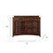 Homeroots 44in Brown Wood With Glass Sideboard with Two Doors 401670 - alternate 3