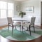 Homeroots 8' Green Sage And Gray Round Geometric Washable Indoor Outdoor Area Rug 617910 - alternate 5