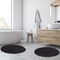 Lavish Home Bathroom Rugs 2 Woven Cotton Bath Mat Set for Boho Decor Round Rugs for Shower, Tub, Toilet, Vanity HT-BATH4-BLK - alternate 5