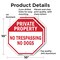 Signmission Private Property No Trespassing No, 10 inch X 10 inch, Aluminum Metal Signs, 2PK OC-A-2PACK-10-158 - alternate 4