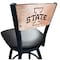 Holland Bar Stool Co 30" Blk Wrinkle Iowa State Swivel Bar Stool, Laser Engraved Back L03830BWMedMplAIowaStBlkVinyl - alternate 1