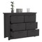 Homeroots 16" Black Wood Six Drawer Dresser 544011 - alternate 4