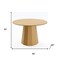 Homeroots 46" Natural Wood Pedestal Base Round Top Dining Table 721088 - alternate 3