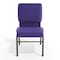 Flash Furniture Fabric Church Chair, Purple XU-CH-60096-PU-BAS-GG - alternate 6