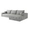 Homeroots 107" Gray Corduroy Modular Compression Foam Sofa With Toss Pillows 712959 - alternate 3