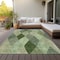 Homeroots 10' X 14' Green Mint Green And Sage Argyle Washable Indoor Outdoor Area Rug 613692 - alternate 5