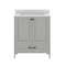 Flash Furniture Haven 30in. Vanity w/Sink, Storage Cabinet w/Blk Hardware, Bottom Drawer, Marble Countertop, Gry FS-BN-4-30-KD-GY-HDBLK-GG - alternate 6