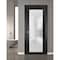 Sartodoors Slab Barn Door Panel Frosted Glass Lite Planum 2102 Black 28x84 Solid Core Modern Interior PLANUM2102S-BLK-2884 - alternate 4