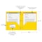C-Line Products 8-1/2" x 11" Yellow Two-Pocket Heavyweight Poly Portfolio Folder with Prongs, 25EA/BX, 6BX/CT 33966-BX - alternate 3