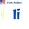 Aacc Self-Adhesive Vinyl Letter: i, Scale: 35 cm. Color: Blue Font: Anders by, 24PK AACC-Anders-li-Blue-M35x24 - alternate 1