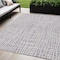 Homeroots 5' X 8' Lilac Purple And Ivory Striped Washable Indoor Outdoor Area Rug 583439 - alternate 1