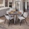 Regency Round Kahlo Breakroom Table W/ 4 M Stack Chairs, 48 in W, 48 in L, Noble Oak TPL48RNDNOCM47GY - alternate 4