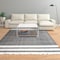 Homeroots 5' X 7' Dark Gray Striped Handmade Indoor Outdoor Area Rug 533578 - alternate 6