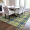 Homeroots 10' X 14' Yellow Blue And Ivory Plaid Washable Indoor Outdoor Area Rug 597140 - alternate 7