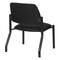 Office Star Products Big and Tall Armless Guest Chair in Icon Black fabric with Sturdy Black Metal Frame 55054B-231 - alternate 4