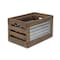 Homeroots Set of Two Gray Solid Wood Crate, 2PK 487689 - alternate 3