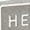 Homeroots 4" Gray And White Galvanized Metal Hello Hand Painted Tabletop Sign 635387 - alternate 4