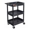 Luxor Utility Cart - 3 Shelves Structural Foam Plastic HE34-RD - alternate 3