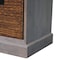 Homeroots 47in White and Natural Solid Wood Basket Storage Accent Cabinet With Three Drawers 654279 - alternate 8