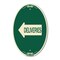 Signmission Deliveries With Left Arrow, 12 Inch X 18 Inch Architectural Oval, Heavy Gauge Aluminum A-OV-G-1218-24363 - alternate 1
