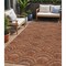 Homeroots 5' X 8' Orange Gold And Ivory Geometric Washable Indoor Outdoor Area Rug 615219 - alternate 1
