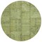 Homeroots 8' Fern Green And Artichoke Green Round Patchwork Washable Indoor Outdoor Area Rug 581595 - alternate 5