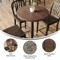 Flash Furniture Bennett 30 Inch Round Solid Wood Indoor 1.5 Inch Thick Rectangular Tabletop in Dark Brown GSF-003-30R-DKBRN-GG - alternate 6