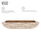 Vigo Donatello Wooden Brown Glass 23 in. L x 15 in. W x 5 in. H Rectangular Vessel Bathroom Sink VG07046 - alternate 5
