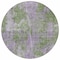 Homeroots 8' Green And Purple Round Abstract Washable Indoor Outdoor Area Rug 564274 - alternate 7