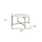 Homeroots 33" White and Gold Genuine Marble and Metal Octagon Coffee Table 376305 - alternate 5