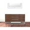 Homeroots 58" Walnut Manufactured Wood Three Drawer Dresser 473106 - alternate 4
