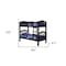 Homeroots Espresso Twin Over Twin Bunk Bed 285837 - alternate 4