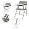 Flash Furniture Round Metal Tablet Arm Chair, Left Hand, Beige, Laminate, Grey HF-309AST-LFT-GG - alternate 9